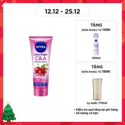 NIVEA Sữa Dưỡng Thể Nivea Extra White C&A Vitamin Lotion Dưỡng Trắng & Đều Màu Da 180ml