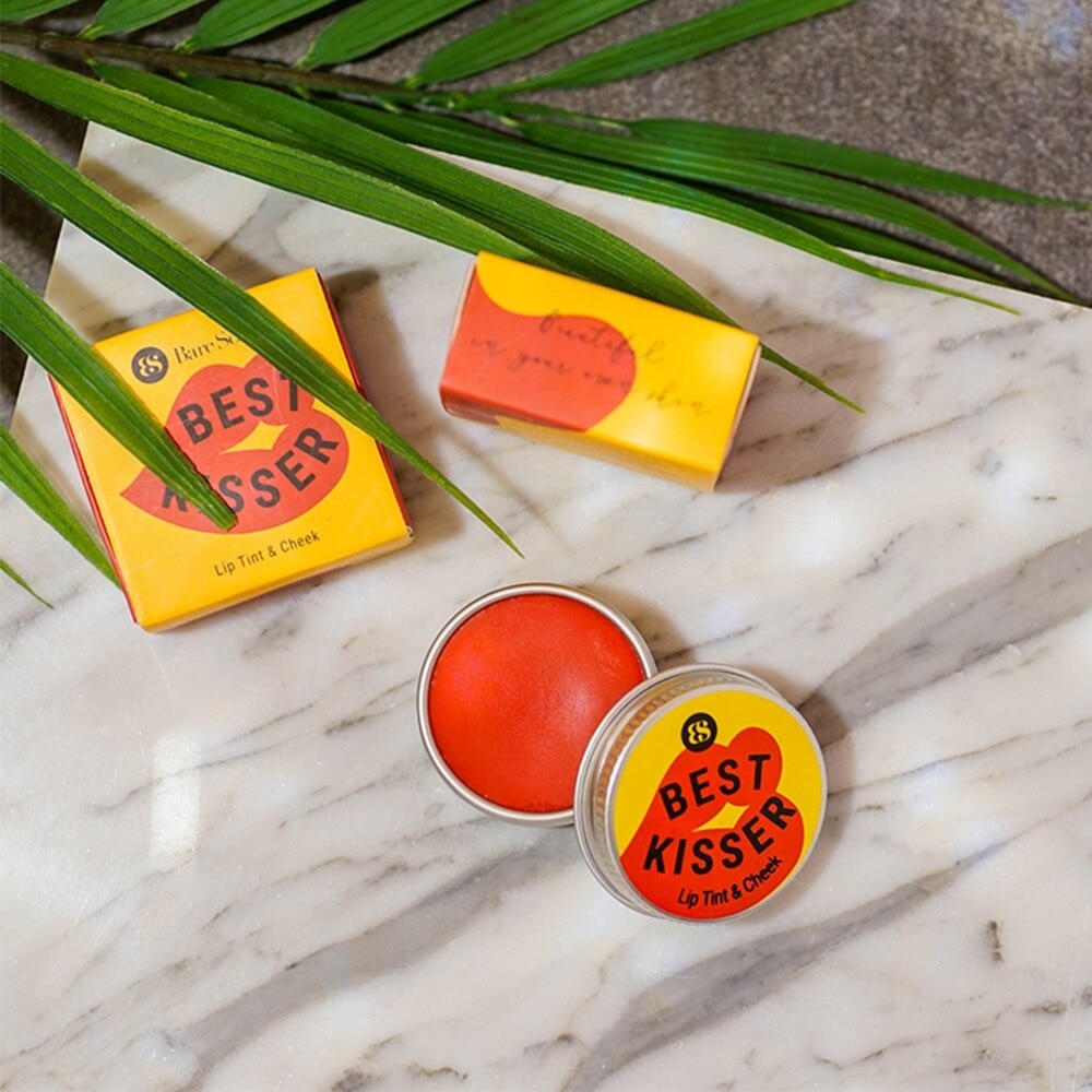 Son Dưỡng Có Màu Và Má Hồng BareSoul Best Kisser Lip Tint & Cheek Plus 10g .# Đỏ Hồng