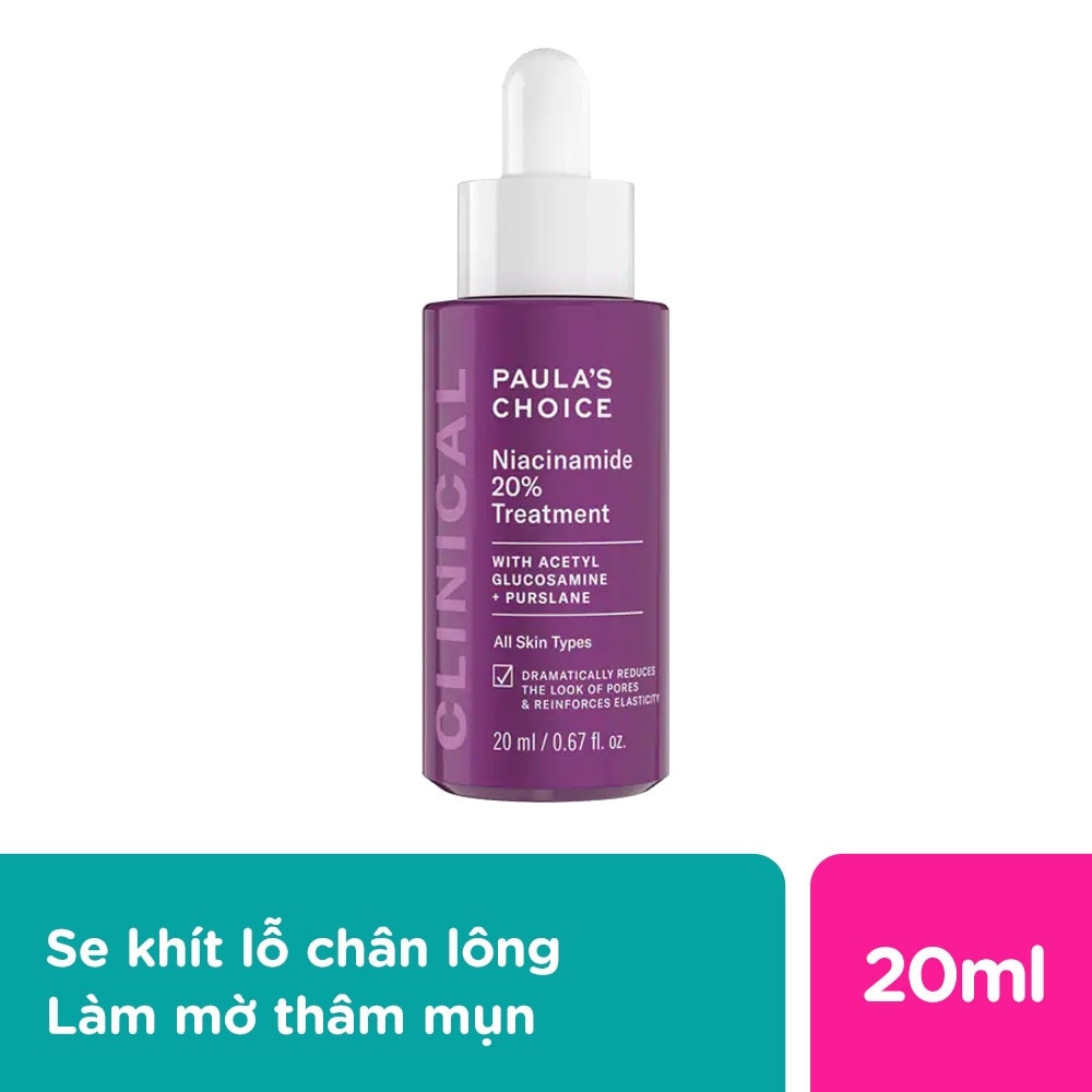 Tinh Chất Thu Nhỏ Lỗ Chân Lông Paula'S Choice Clinical Niacinamide 20% Treatment 20ml