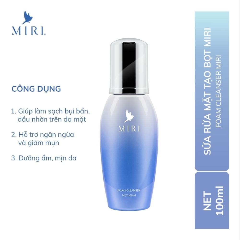 Sữa Rửa Mặt Tạo Bọt Miri Foam Cleanser Làm Sạch Bụi Và Ngăn Ngừa Mụn 100ml