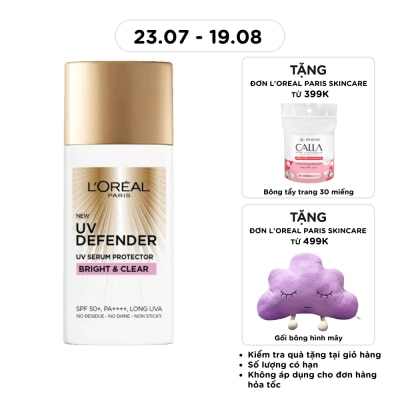 L'OREAL PARIS - Kem Chống Nắng L’Oréal Paris UV Defender SPF50+ PA++++ Bright & Clear Nâng Tông Giảm Thâm 50ml image