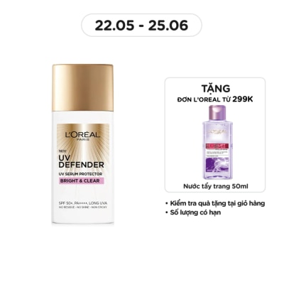 L'OREAL PARIS UV Defender Serum Protector SPF50+ PA ++++ Bright & Clear With Niacinamide 50ml