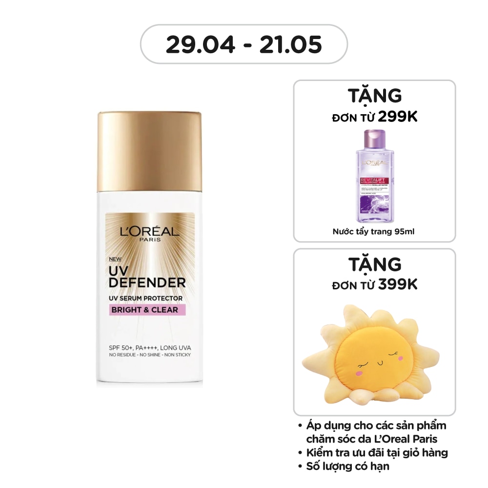 UV Defender Serum Protector SPF50+ PA ++++ Bright & Clear With Niacinamide 50ml