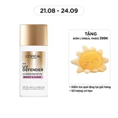 L'OREAL PARIS Kem Chống Nắng L’Oréal Paris UV Defender SPF50+ PA++++ Bright & Clear Nâng Tông Giảm Thâm 50ml