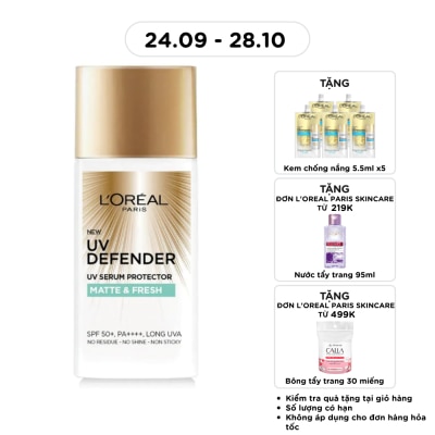 L'OREAL PARIS UV Defender Serum Protector SPF50+ PA ++++ Matte & Fresh With Airlicium 50ml image