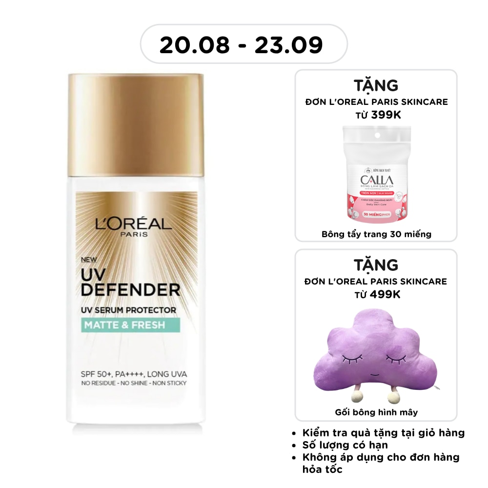 Kem Chống Nắng L’Oréal Paris UV Defender SPF50+ PA++++ Matte & Fresh Kiềm Dầu Thoáng Mịn 50ml image