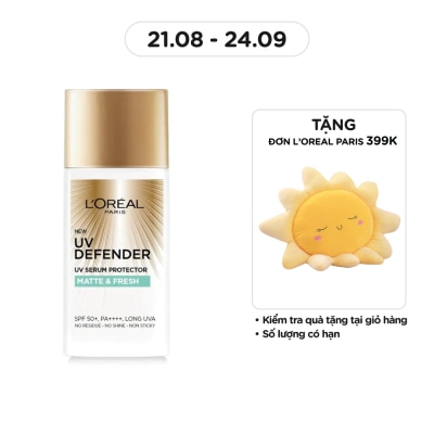 L'OREAL PARIS Kem Chống Nắng L’Oréal Paris UV Defender SPF50+ PA++++ Matte & Fresh Kiềm Dầu Thoáng Mịn 50ml