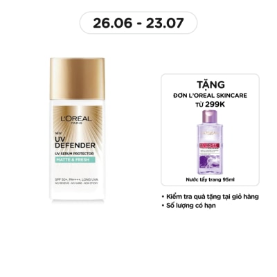 L'OREAL PARIS UV Defender Serum Protector SPF50+ PA ++++ Matte & Fresh With Airlicium 50ml