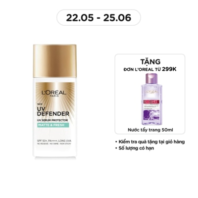 L'OREAL PARIS UV Defender Serum Protector SPF50+ PA ++++ Matte & Fresh With Airlicium 50ml
