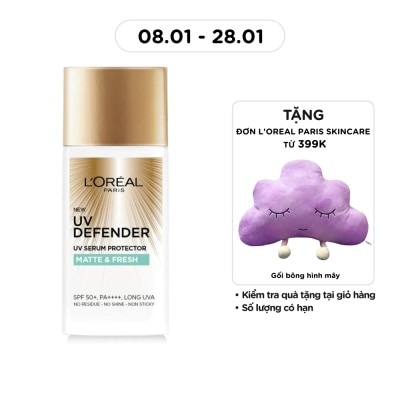 L'OREAL PARIS UV Defender Serum Protector SPF50+ PA ++++ Matte & Fresh With Airlicium 50ml