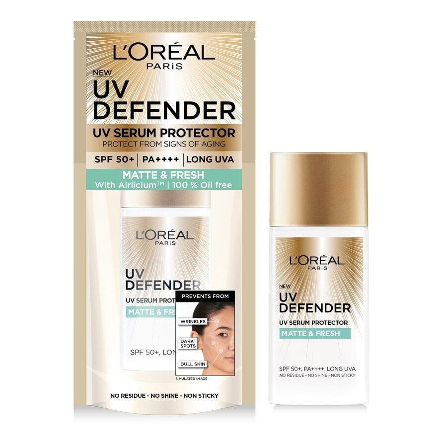 Kem Chống Nắng L’Oréal Paris UV Defender SPF50+ PA++++ Matte & Fresh Kiềm Dầu Thoáng Mịn 50ml