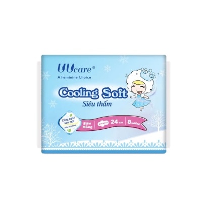 UUCARE Sanitary Napkin Young Girl Cooling Soft - Day Pad 24cm 8 Pieces