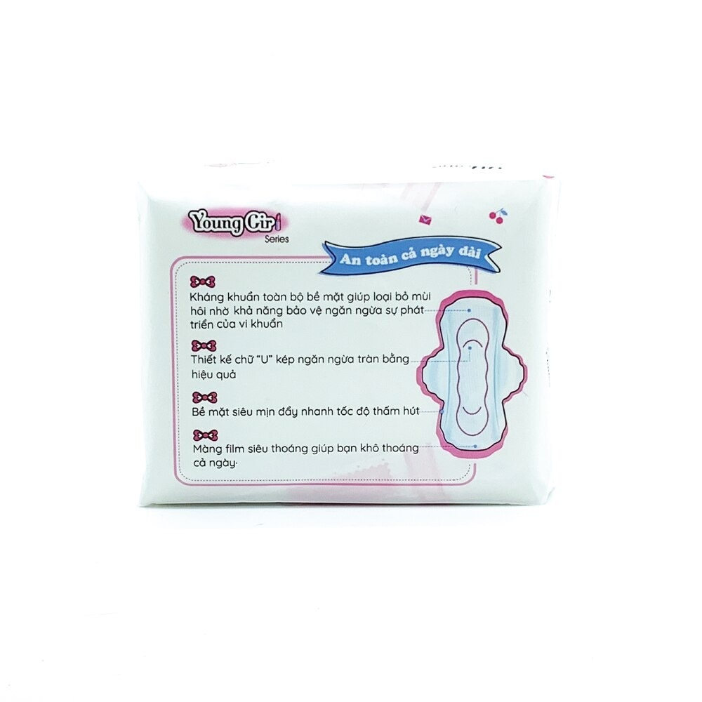 Sanitary Napkin Young Girl Anti Bacterial & Super Absorbent - Day Pad 24cm 8 Pieces