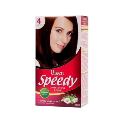 BIGEN Kem Nhuộm Tóc Phủ Bạc Bigen Speedy Conditioning Color 40g + 40g .#4 Nâu Hạt Dẻ