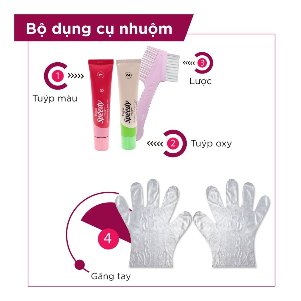 Kem Nhuộm Tóc Phủ Bạc Bigen Speedy Conditioning Color 40g + 40g .#5 Nâu Hạt Dẻ Đậm