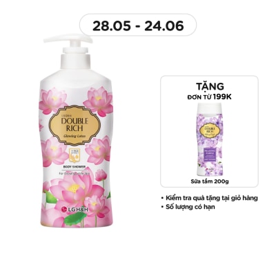 DOUBLE RICH - Sữa Tắm Double Rich Glowing Lotus Chiết Xuất Hoa Sen & Tinh Chất Gạo 800g