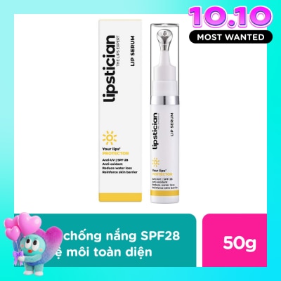LIPSTICIAN Serum Dưỡng Môi Lipstician Lip Serum Protector Dưỡng Ẩm & Bảo Vệ Khỏi Tia UV SPF28 9g image