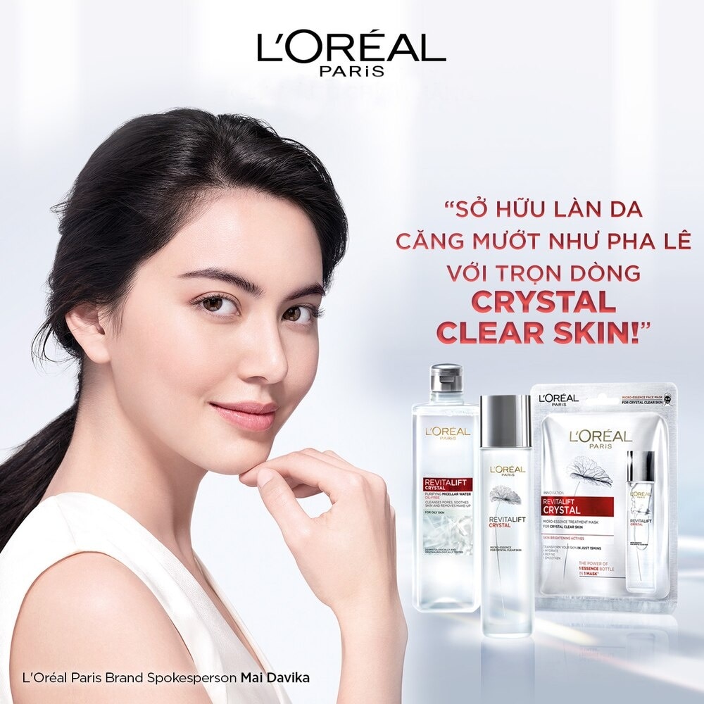 Nước Tẩy Trang L’Oréal Paris Revitalift Crystal Purifying Micellar Water Cho Da Dầu 400ml