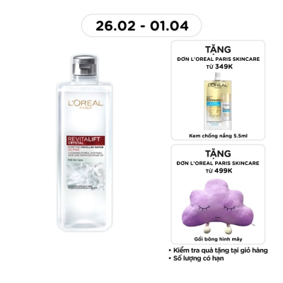 L'OREAL PARIS Nước Tẩy Trang L’Oréal Paris Revitalift Crystal Purifying Micellar Water Cho Da Dầu 400ml