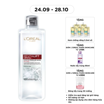 L'OREAL PARIS Revitalift Crystal Purifying Micellar Water 400ml image