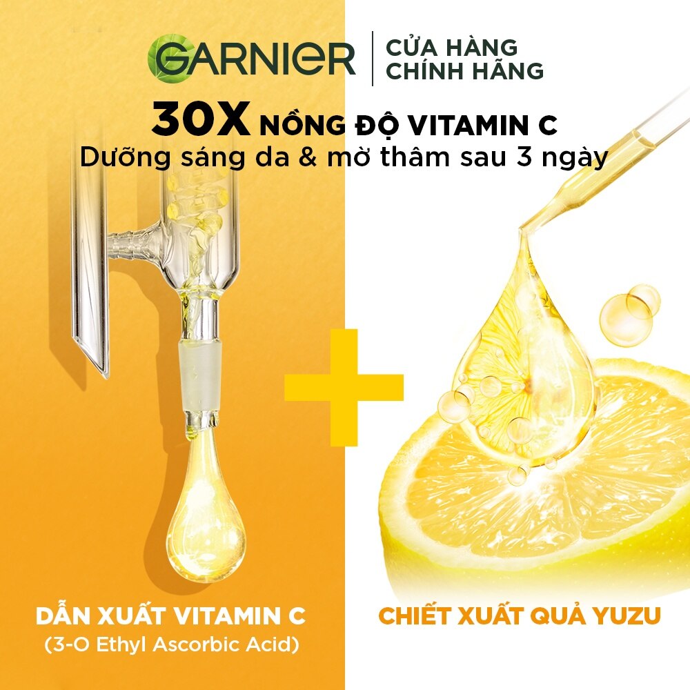 Tinh Chất Garnier Light Complete Speed Vitamin C Booster Serum Sáng Da & Mờ Thâm 30ml