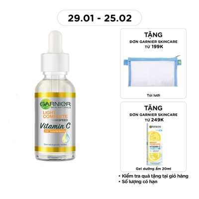 GARNIER Tinh Chất Garnier Light Complete Speed Vitamin C Booster Serum Sáng Da & Mờ Thâm 30ml