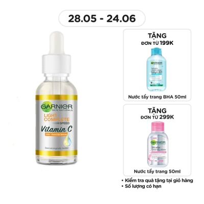 GARNIER - Tinh Chất Garnier Light Complete Speed Vitamin C Booster Serum Sáng Da & Mờ Thâm 30ml