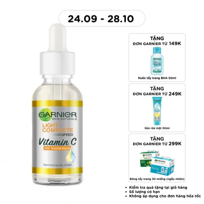 GARNIER Tinh Chất Garnier Light Complete Speed Vitamin C Booster Serum Sáng Da & Mờ Thâm 30ml image