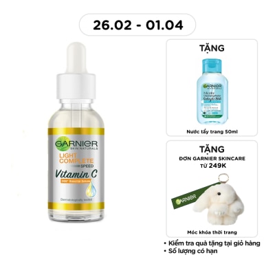 GARNIER Tinh Chất Garnier Light Complete Speed Vitamin C Booster Serum Sáng Da & Mờ Thâm 30ml