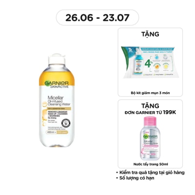 GARNIER Nước Làm Sạch & Tẩy Trang Garnier Micellar Oil-Infused Cleansing Water 400ml