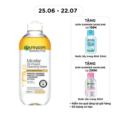 GARNIER - Nước Làm Sạch & Tẩy Trang Garnier Micellar Oil-Infused Cleansing Water 400ml