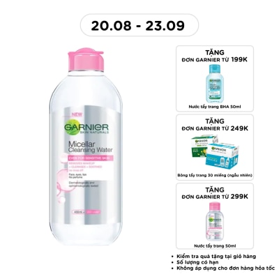 GARNIER - Nước Làm Sạch & Tẩy Trang Garnier Micellar Cleansing Water Cho Da Nhạy Cảm 400ml image