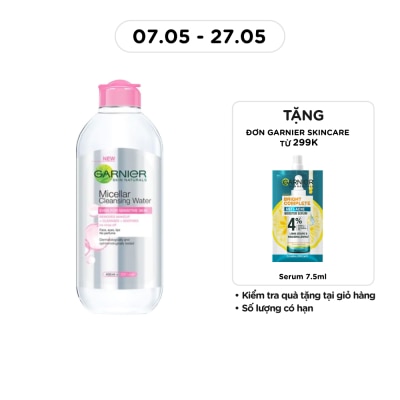 GARNIER - Nước Làm Sạch & Tẩy Trang Garnier Micellar Cleansing Water Cho Da Nhạy Cảm 400ml