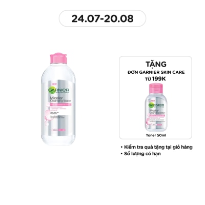 GARNIER Nước Làm Sạch & Tẩy Trang Garnier Micellar Cleansing Water Cho Da Nhạy Cảm 400ml