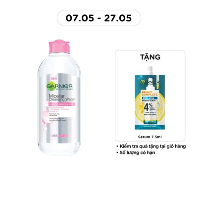 GARNIER - Nước Làm Sạch & Tẩy Trang Garnier Micellar Cleansing Water Cho Da Nhạy Cảm 400ml