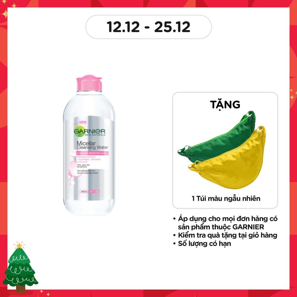 Nước Làm Sạch & Tẩy Trang Garnier Micellar Cleansing Water Cho Da Nhạy Cảm 400ml