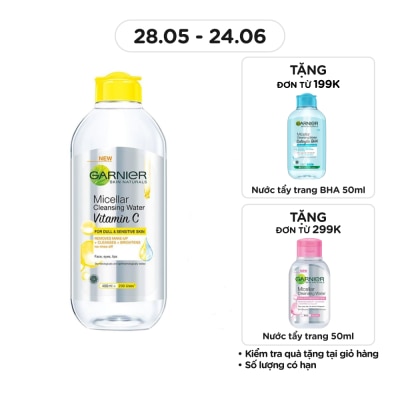 GARNIER - Micellar Cleansing Water Vitamin C For Dull & Sensitive Skin 400ml