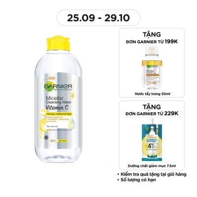 GARNIER Micellar Cleansing Water Vitamin C For Dull & Sensitive Skin 400ml