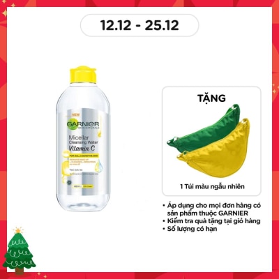 GARNIER Nước Làm Sạch & Tẩy Trang Garnier Micellar Cleansing Water Vitamin C Sáng Da 400ml