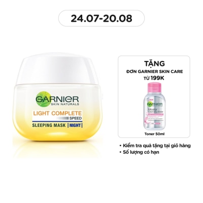 GARNIER Mặt Nạ Ngủ Ban Đêm Garnier Light Complete Yoghurt Sleeping Mask Dưỡng Sáng Da 50ml
