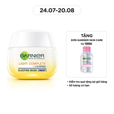 GARNIER Mặt Nạ Ngủ Ban Đêm Garnier Light Complete Yoghurt Sleeping Mask Dưỡng Sáng Da 50ml