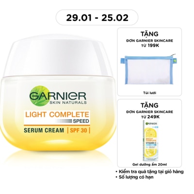 GARNIER Kem Dưỡng Ban Ngày Garnier Light Complete Speed Whitening Serum Cream SPF30 PA+++ 50ml