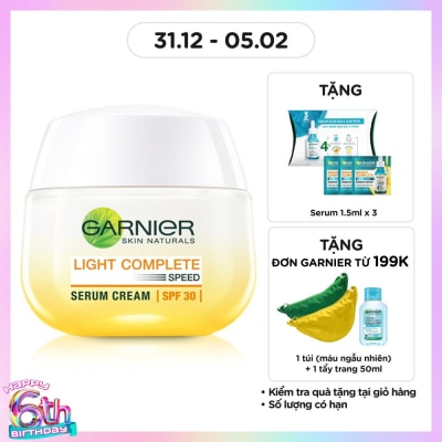 GARNIER Light Complete Speed Whitening Serum Cream SPF30 PA+++ 50ml