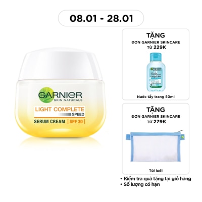GARNIER Kem Dưỡng Ban Ngày Garnier Light Complete Speed Whitening Serum Cream SPF30 PA+++ 50ml
