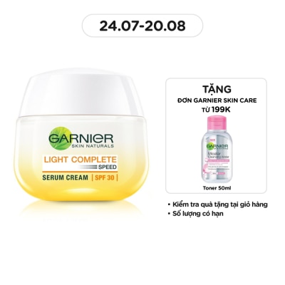 GARNIER Kem Dưỡng Ban Ngày Garnier Light Complete Speed Whitening Serum Cream SPF30 PA+++ 50ml