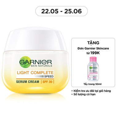 GARNIER Kem Dưỡng Ban Ngày Garnier Light Complete Speed Whitening Serum Cream SPF30 PA+++ 50ml