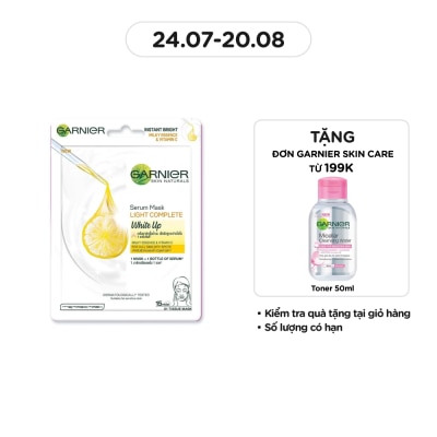 GARNIER Mặt Nạ Garnier Serum Mask Light Complete White Up Tinh Chất Sữa & Vitamin C Sáng Da 28g