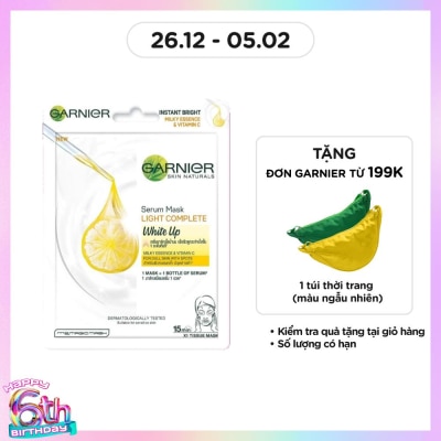 GARNIER Mặt Nạ Garnier Serum Mask Light Complete White Up Tinh Chất Sữa & Vitamin C Sáng Da 28g