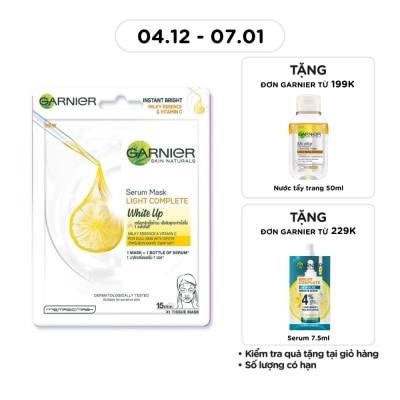 GARNIER Mặt Nạ Garnier Serum Mask Light Complete White Up Tinh Chất Sữa & Vitamin C Sáng Da 28g