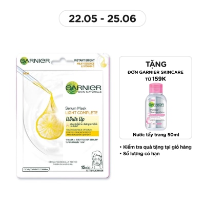 GARNIER Mặt Nạ Garnier Serum Mask Light Complete White Up Tinh Chất Sữa & Vitamin C Sáng Da 28g